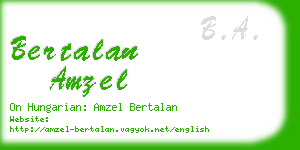 bertalan amzel business card